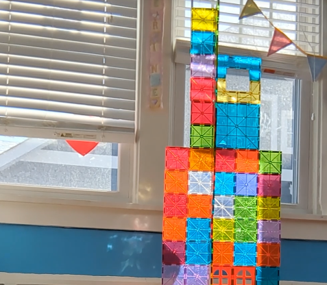 Magnatiles in sunshine